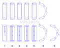 King Engine Bearings Ford 281CI/330CI 4.6L/5.4L V8 (Size +0.25) Main Bearing Set