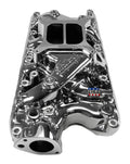 Edelbrock SB Ford Performer Intake Manifold - Chrome  Plasma Finish
