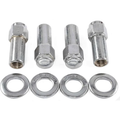 Weld Closed End Lug Nuts 12mm x 1.5 Thread Shank Seat - Chrome (4 Pack)