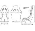 NRG FRP Bucket Seat ULTRA Edition - Large (Grey Alcantara/Pearlized Back)