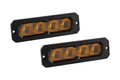 Diode Dynamics SS6 Pro Yellow Flood Flush ABL (pair) 3000K